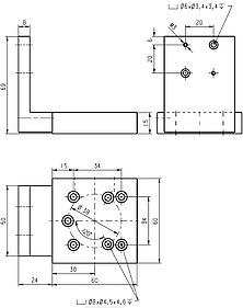 M-009.30 Adapterplatte Zeichnung M-009.30 Adapterplatte Zeichnung