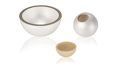 Piezokeramische Halbkugeln